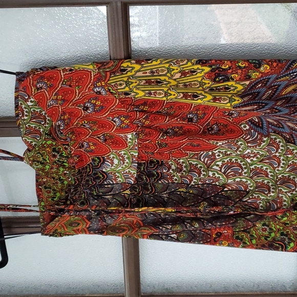 Strapless/Halter Multi-Colored Dress - Picture 3 of 5